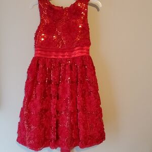 American Princess Radiant Red Floral Dress